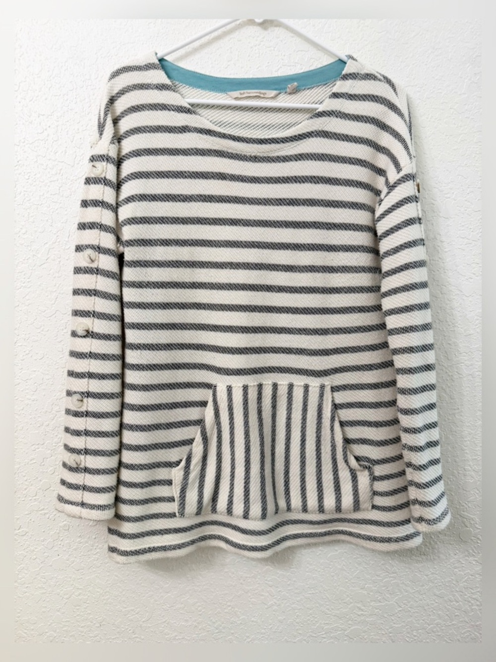 Soft Surroundings Stripe Asya Top Shirt Tunic Pullover - SP